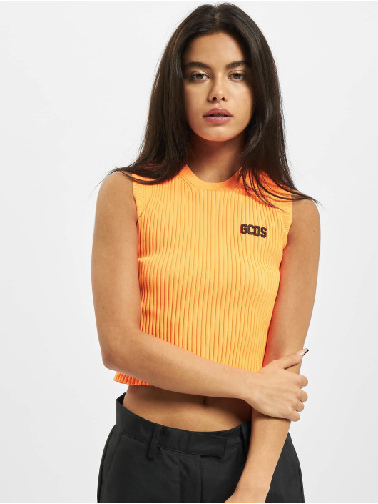 GCDS Tops sans manche Basic orange